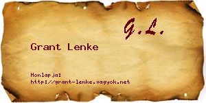 Grant Lenke névjegykártya